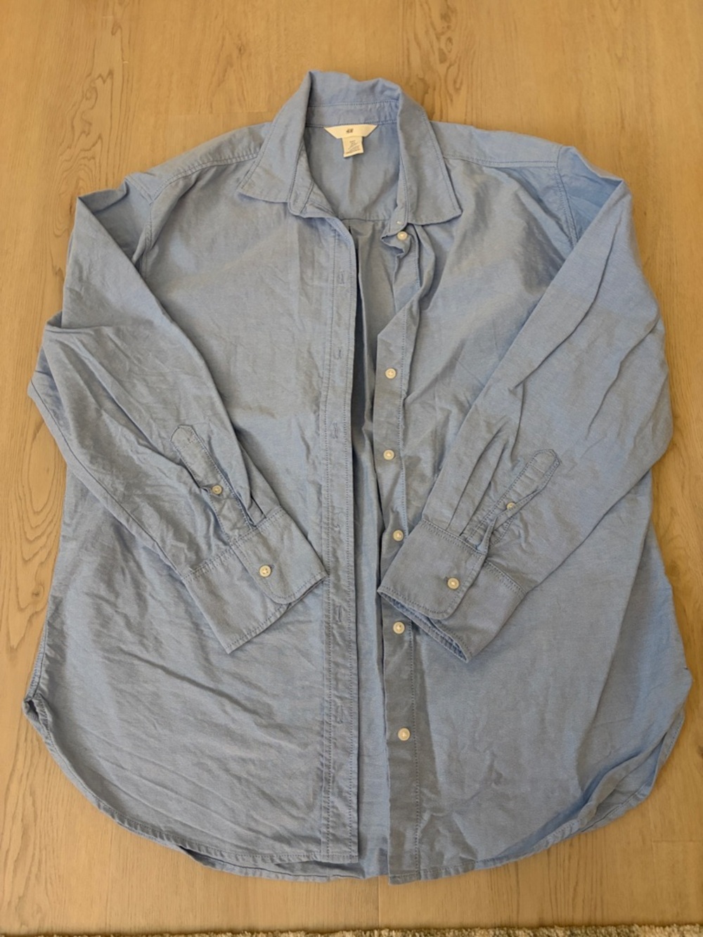 H&M Light Blue Women Button Down Shirt